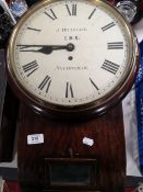 A nineteenth century wall clock - LMS,