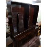 A continental mahogany bookcase.