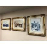 Three gilt framed colour prints - Durham Cathedral