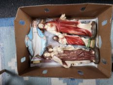 A box of religious figures