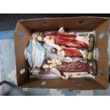 A box of religious figures