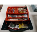 A fisherman's chest containing lures,