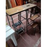 Two mid century step stools.