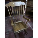 A beech rocking chair