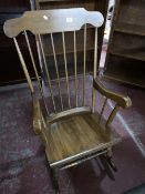 A beech rocking chair