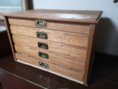 A four drawer office chest