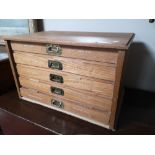 A four drawer office chest