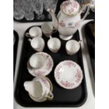 A tray of Aynsley git coffee ware