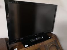 A Sony 32" LCD TV with remote