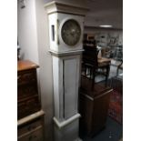 A nineteenth century painted longcased clock