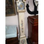 A decorative painted grandmother clock