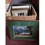 A box of pictures and prints