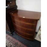 An inlaid mahogany Edwardian four drawer chest