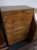 A mid century six drawer chest