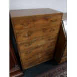 A mid century six drawer chest