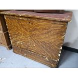 A nineteenth century pine mule chest