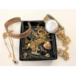 A box of costume jewellery,