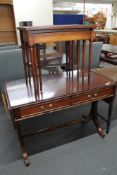 A reproduction mahogany Sutherland table and nest of tables