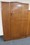 An early twentieth century oak wardrobe