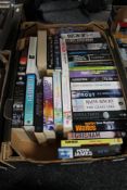 A box of paperback books