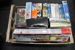 A crate of airfix kits,