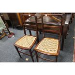A pair of Edwardian bedroom chairs