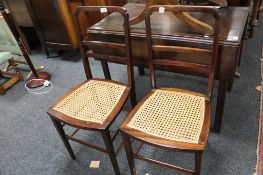 A pair of Edwardian bedroom chairs