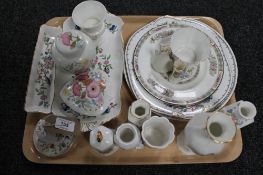 A tray of decorative china,
