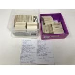 Two tubs of a large quantity of collector's cards,