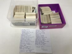 Two tubs of a large quantity of collector's cards,