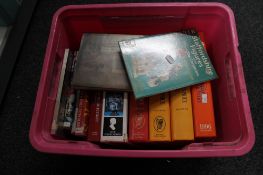 A box of antique price guides and collector's books