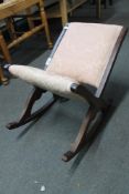 A mahogany gout stool