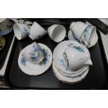 A tray of Royal Grafton tea china