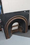 A Victorian style cast fire insert with fire grate