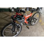 A child's full suspension Trax mountain bike