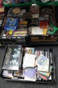 Three crates of CD's and DVD's