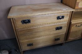 An Edwardian three drawer chest