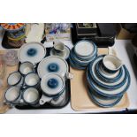 A large quantity of Wedgwood blue pacific coffee and dinner ware