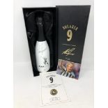 Alan Shearer, a signed, limited edition bottle of champagne, number 126 of 205,