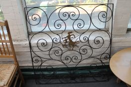 A metal decorative railing