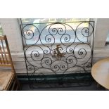 A metal decorative railing