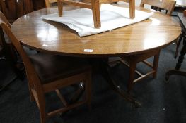 A Victorian circular mahogany breakfast table