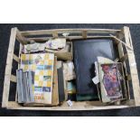A crate of stamp albums,
