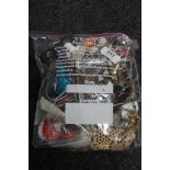 A bag of costume jewellery