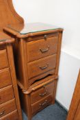 A pair of contemporary two drawer bedside cabinets