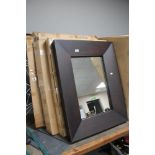 Five contemporary mirrors (some panels loose)