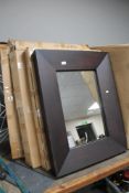 Five contemporary mirrors (some panels loose)