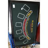 A Black Jack table,