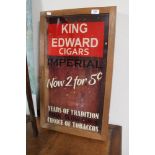 A display cabinet with oak frame - King Edward's Cigars