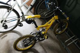 A child's full suspension bike